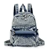 Personalized Denim Backpack For Women Simple And Casual Small Backpack For College Students Male Backpack Trend Travel Bag 6