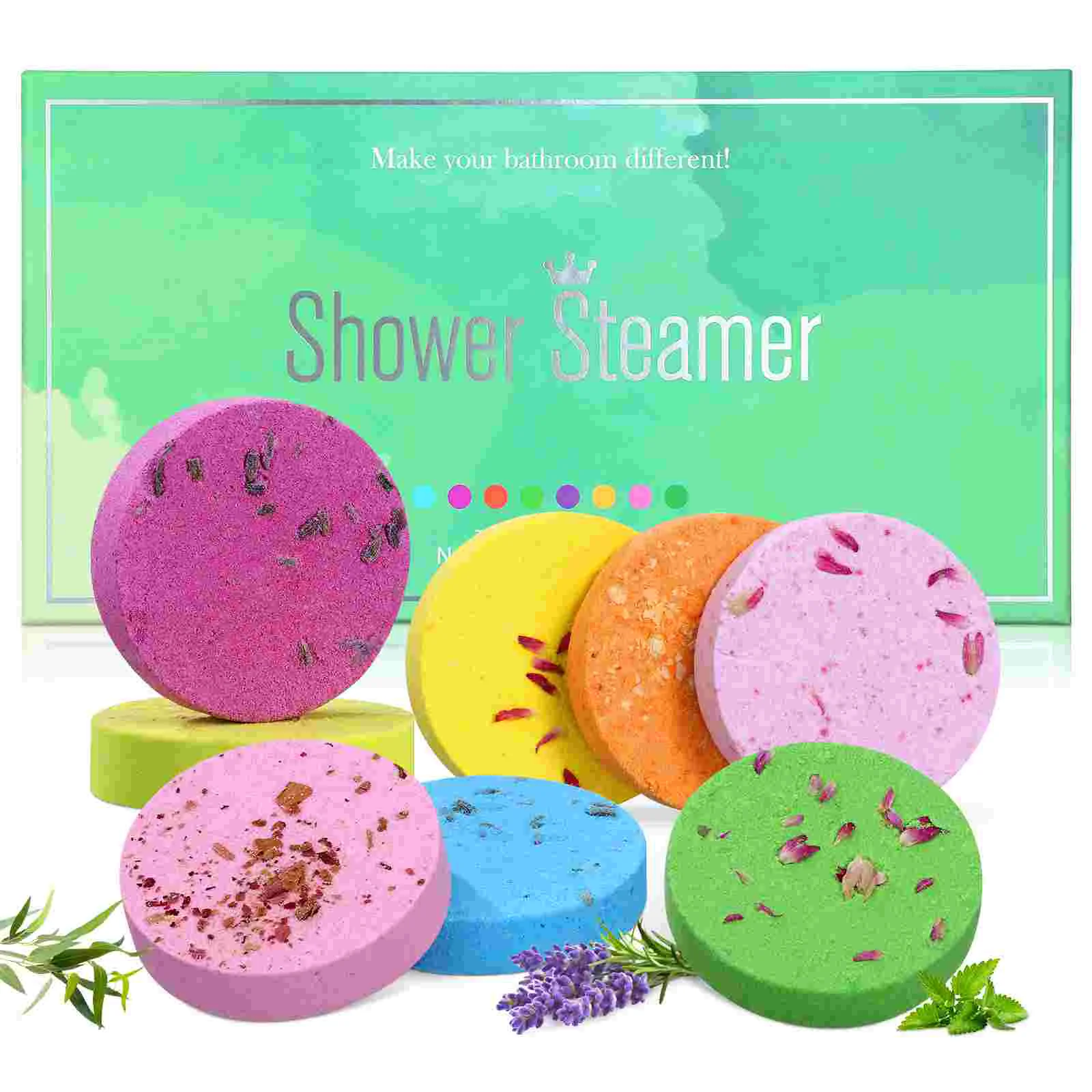 

8 Pcs Aromatherapy Shower Piece Bath Steamers Tools Tablet Women Hotel Supply ​​salt Steamer