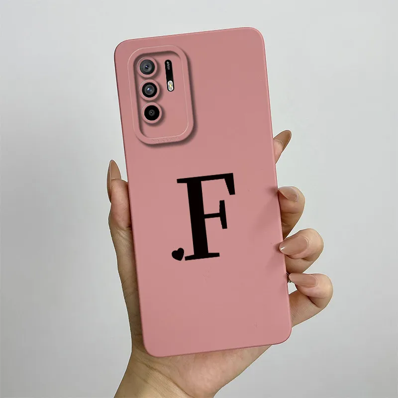 Chic Letters Square Shockproof Phone Case - Elegant Protective Back Cover