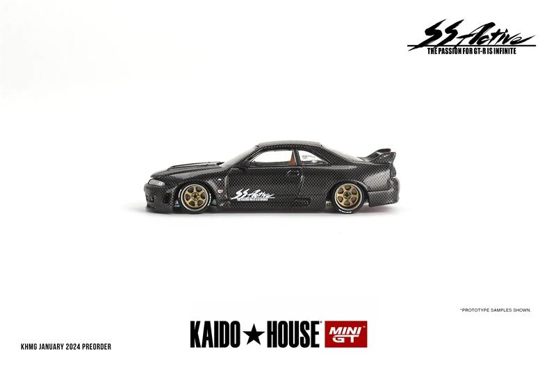 KAIDO★HOUSE MINI GT GT‐R R33 KAIDO WORKS Kaido House x MINI GT 1:64 Skyline (R33) Active Carbon R