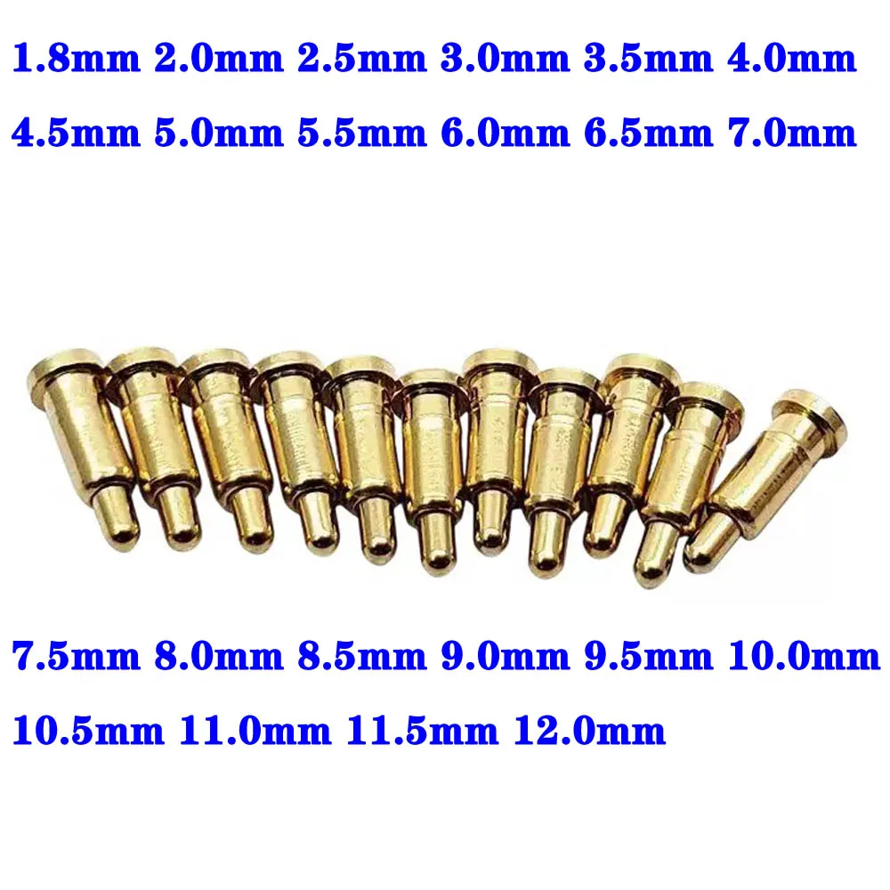 7.5mm-12mm 고전류 스프링 장착 포고 핀 수 암 커넥터 전원 중전류 배터리 커넥터 POGOPIN 헤더 충전