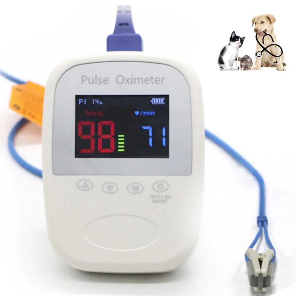 

Small Animal Bluetooth Palm Oximeter Portable Monitoring Of Pet Blood Sample Saturation Pulse Rate Veterinary Testing Supplies