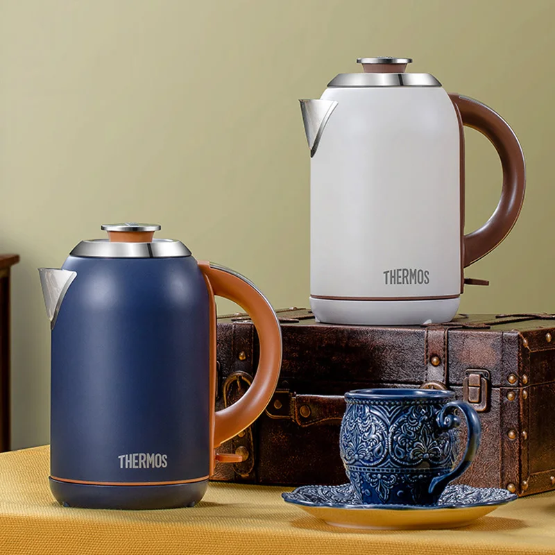 THERMOS Electric Kettle  304 Stainless Steel Tea Kettle Health pot 1.7L large Capacity Base Heating Automatic Power Off