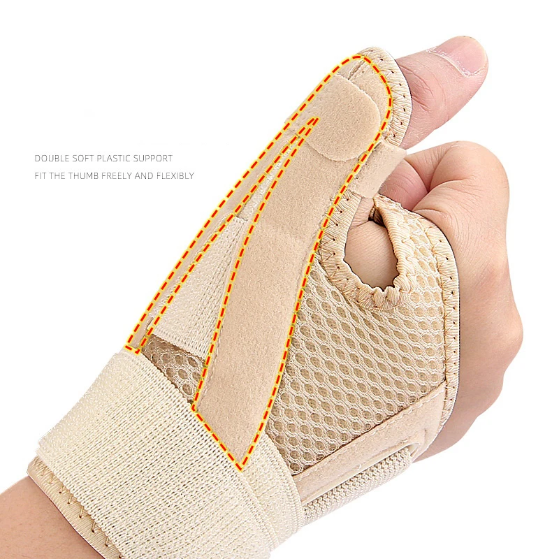 1Pc Flexible Splint Wrist Thumb Support Brace Adjustable Wrist Thumb Stabilizer Immobilizer Trigger Thumbs Support Braces