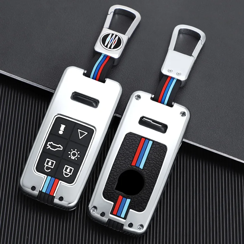 Lega Gel di silice 6 pulsanti portachiavi a distanza per auto custodia a conchiglia copertura completa per Volvo XC60 V60 S60 S80 XC70 V40 Cover senza chiave - S8e2074b756b34a6cbacf5eebe06d9471O