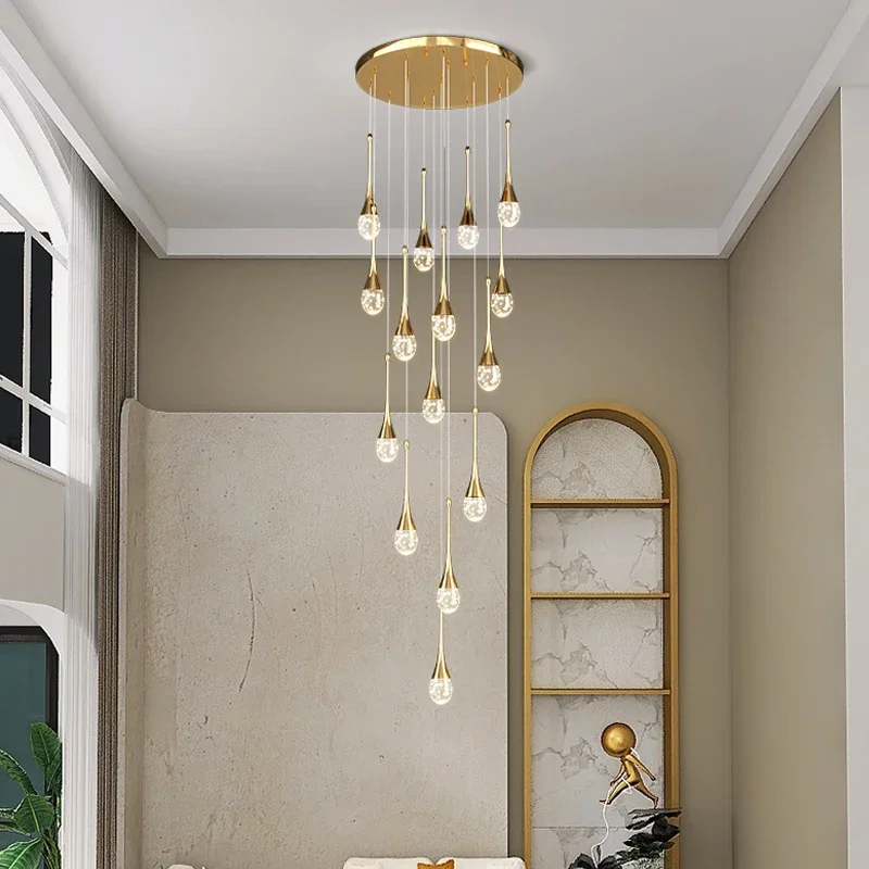 

Роскошная хрустальная люстра, дизайнерская лампа в форме пузырьков для гостиной, столовой, спальни, современная люстра для лестницы