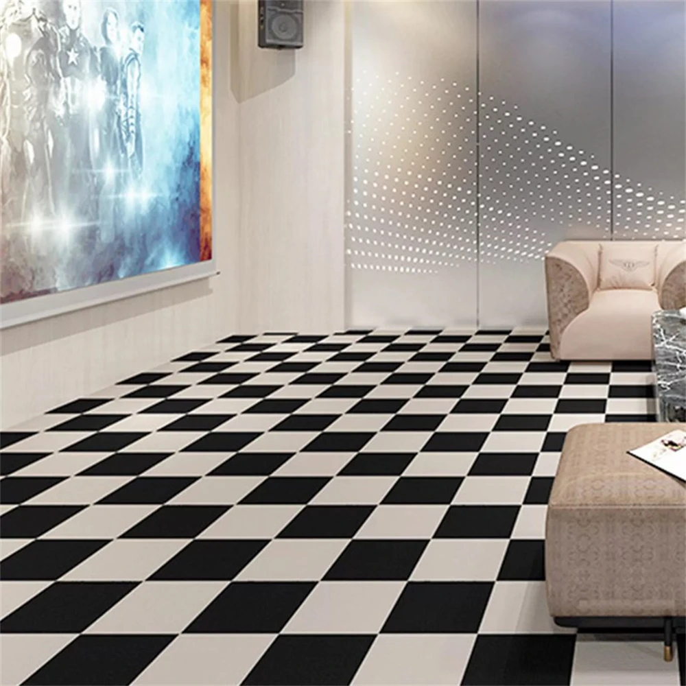 20pcs DIY Self Adhesive Carpet Floor Tiles Sticker Square Rugs Peel And Stick Mat Flooring for Kitchen Home Decor Carpets floor mat