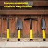 Deli Gardening Tool Sets Shovel Hoe Harrow 1/3/4 Pcs with PP Coated Handle,Garden Lawn Farmland Transplant Gardening Bonsai Tool 2