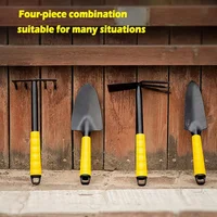 Deli Gardening Tool Sets Shovel Hoe Harrow 1/3/4 Pcs with PP Coated Handle,Garden Lawn Farmland Transplant Gardening Bonsai Tool 2