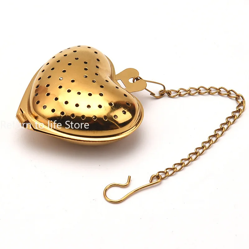 Tea Infuser Tea Strainer Heart Shape Stainless Steel Tea Infuser Spice Ball Strainer