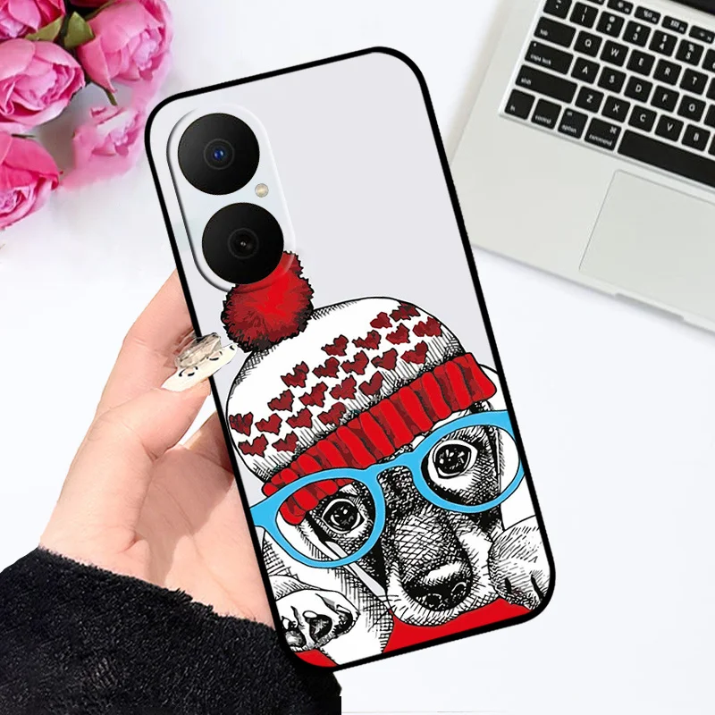 Oil Painted Silicone Back Cover - Soft Matte Protective Case for Huawei Nova Y73/Enjoy 80