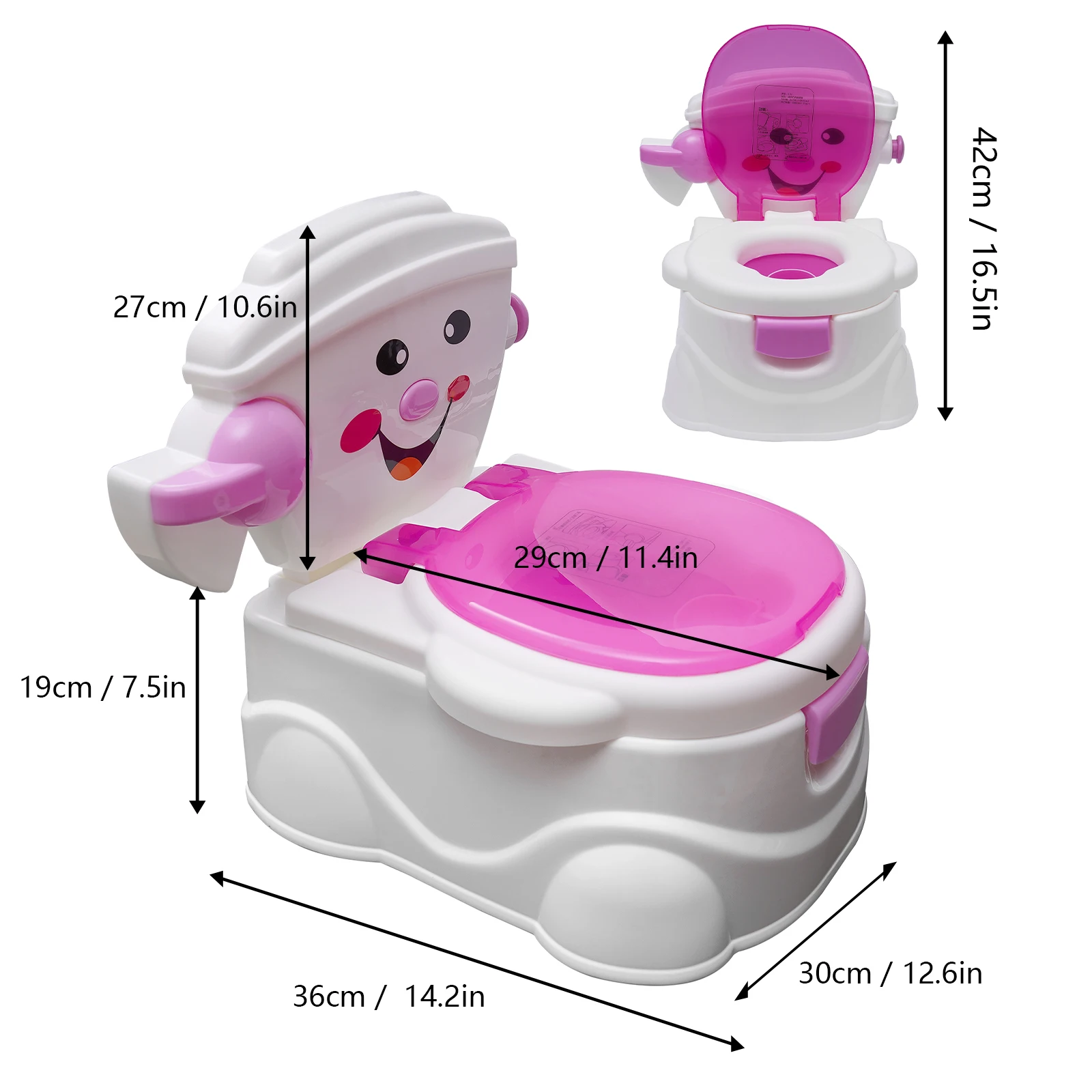 Tragbare Kindertoilette, Kindertoilette, Kinder-Töpfchen, Baby-Urinal-Trainingstoilette, Baby-Topf-Stuhltoilette für 6 Monate bis 5 Jahre – Detail 2