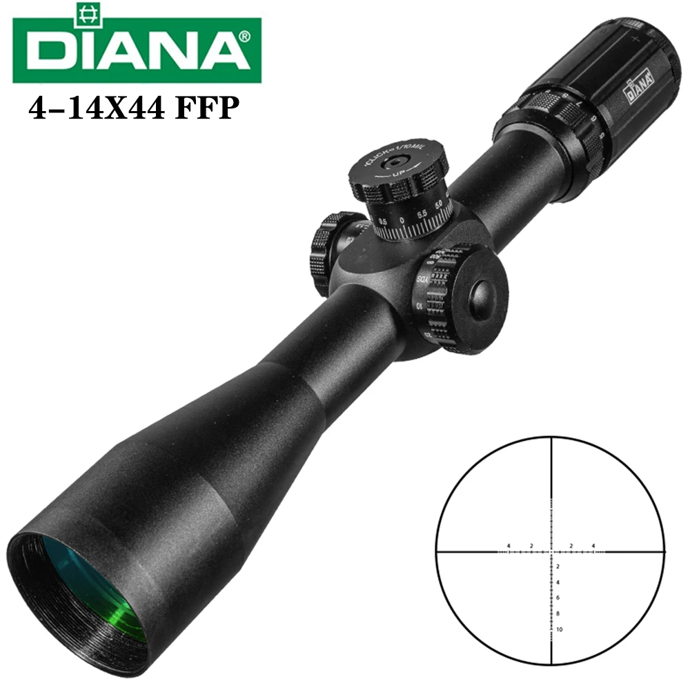 

DIANA TMD 4-14X44 FFP hunting tactical Optical sight caza airsoft accessories First Focal Plane Spotting scope for rifle hunting