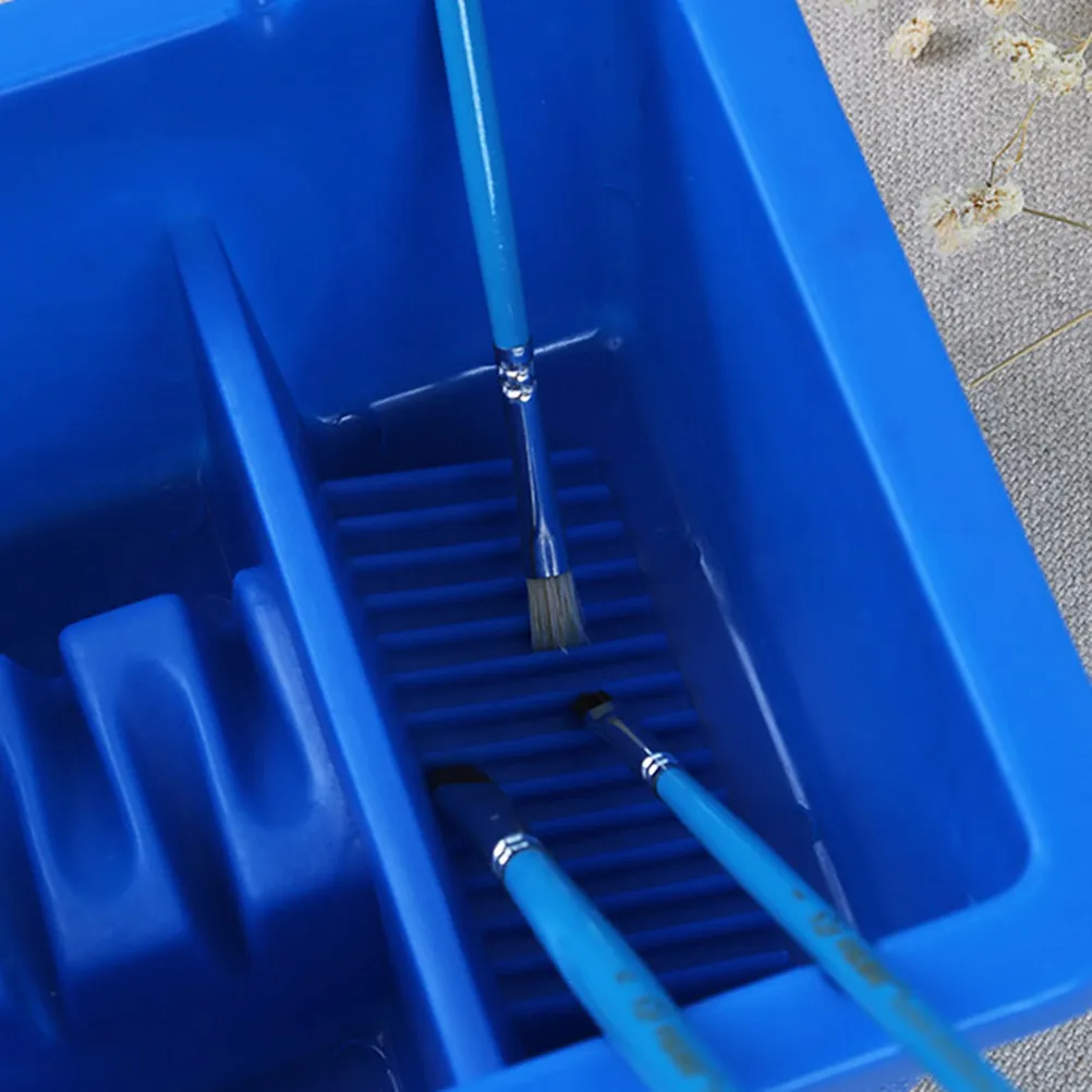 블루 플라스틱 다용도 브러쉬 세척기 (트렌치 디자인, 미술용품 및 가정 활동용)