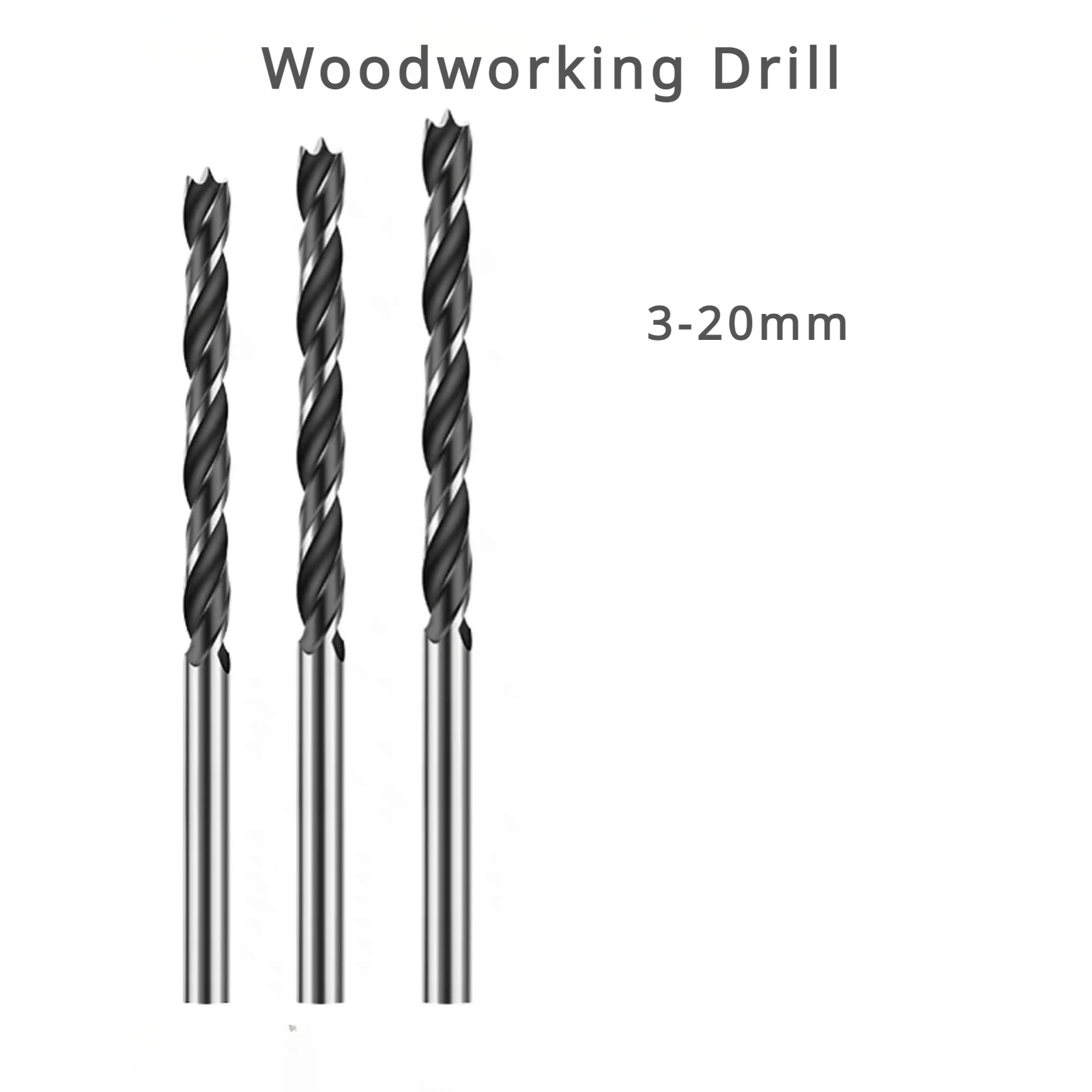 

3-20 мм 1/2/3/5 шт. шнековые сверла для деревообработки сверло 3 мм 4 мм Три острых теста Скручивающиеся сверла отверстие пластиковая плата электроинструмент