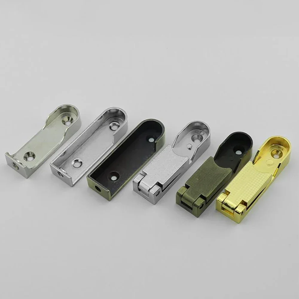 2 pcs chrome flange clothes tube bracket thickened hidden seat solid clothes pole clothes through seat hardware
