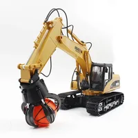 Huina 1571 Sixteen Pass Alloy Catch Ball Machine Motorized Remote Control Car High Simulation Toy Engineering Car Wireless 1