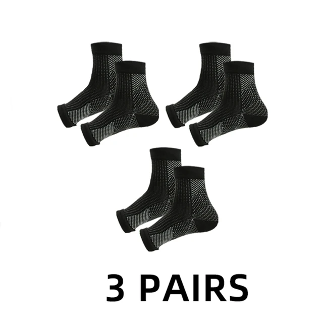 Men Women Sports Socks Foot Angel Anti Fatigue Outerdoor Compression Breatheable Foot Sleeve Support Socks Brace Sock 3 pairs
