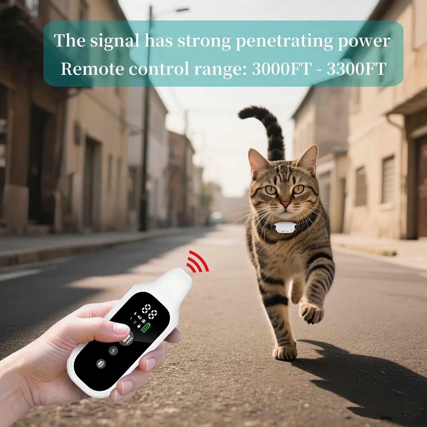 Cat Training Collar 3000-3300FT Cat Shock Collar with Remote Stop Meowing Remote Control Pet Products