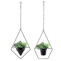 Metal Hanging Pot Plant Hanger Chain Iron Hanging Flower Pot Planter Basket Swinging Flower Pot Plant Holder Home Balcony Decor