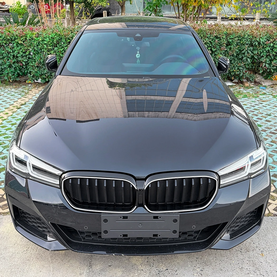 BMW 5 시리즈 G30 G38 G31 LCI 2021 2022 2023용 LED 라이트가 있는 프론트 그릴 싱글/더블 라인 범퍼 그릴 레이싱 그릴