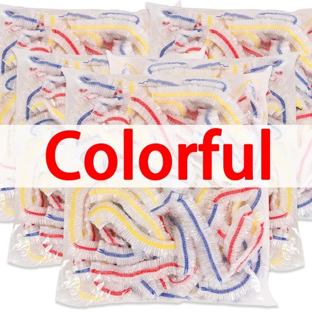 Couverture alimentaire jetable, 100/300 pièces, couverture alimentaire pour fruits, bonnet de douche en plastique élastique, sac de rangement de qualité alimentaire, organisateur de cuisine, Film transparent 6