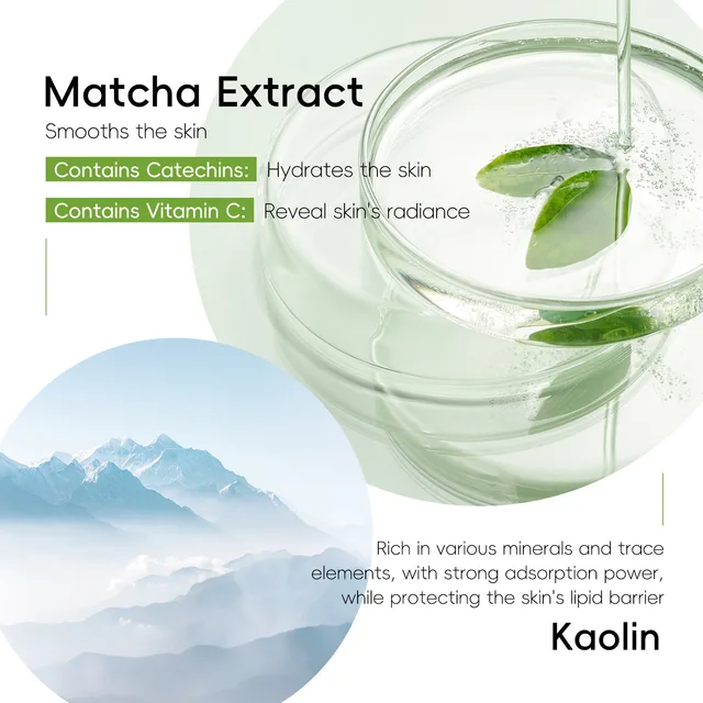 5pcs Green Tea Mud Mask Daub Mask Portable Travel Natural Plants Oil-Control Deep Cleansing Tender Smooth Skin Care - Image 6