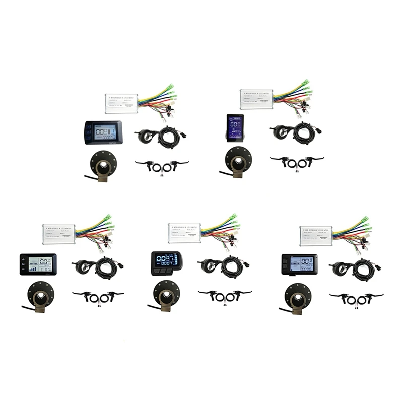 

36V 48V 250W 350W E-Bike 15A Sine Wave Brushless Controller Replacement With M3 Display E-Bike Light Display
