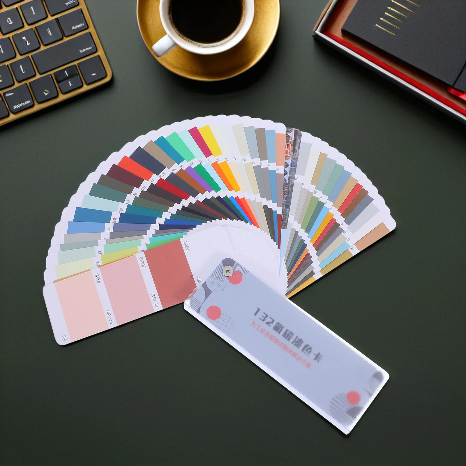 132색 샘플 카드 메탈릭 코팅 색상 매칭 도구 건축용 DIY 외벽 페인트 벌크 페인트 칩 표준