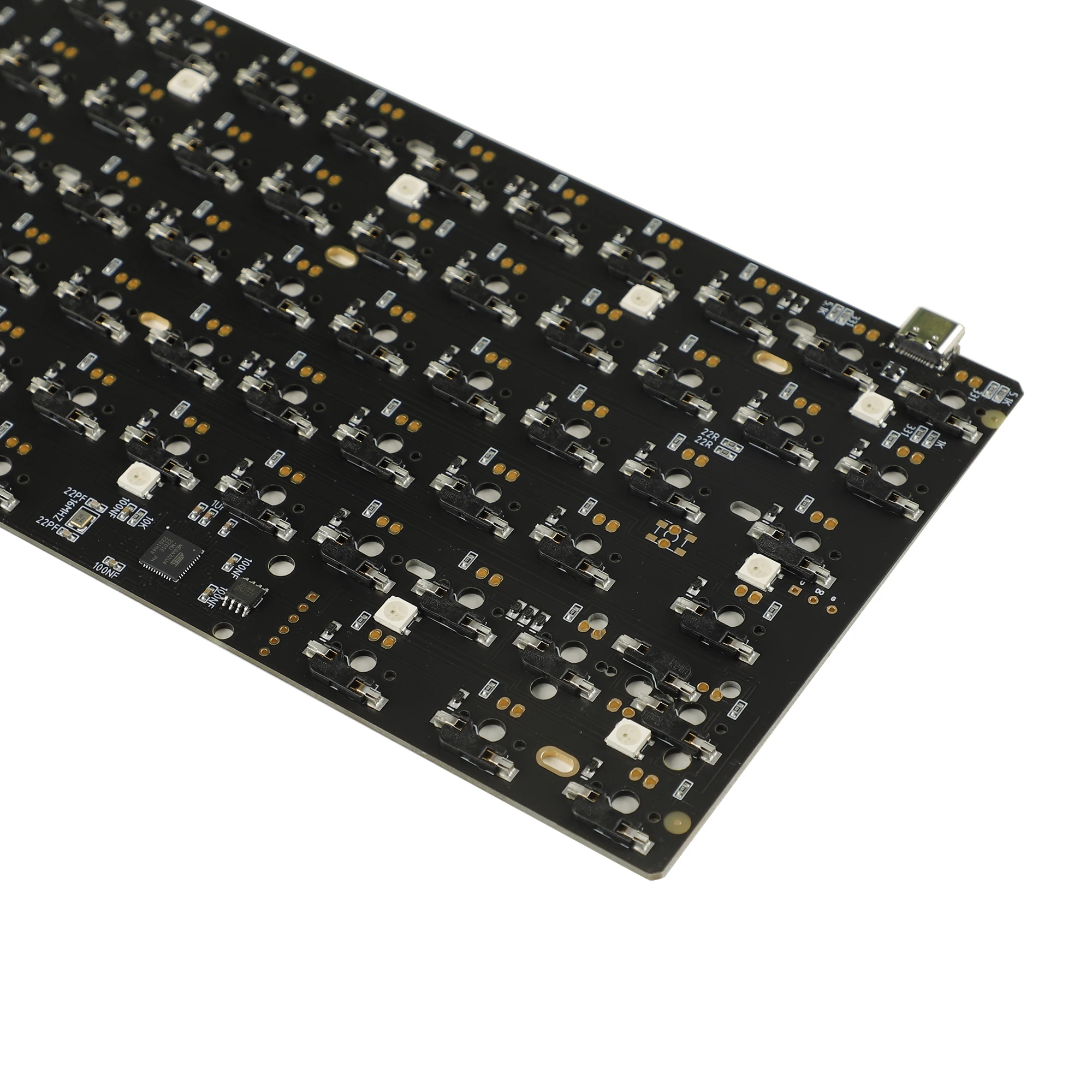 Teclado Mecânico Totalmente Programável Ymd75 v2 Kdb75 75 v3 75 v3 75 84 Qmk Via Ansi Iso Hotswap Pcb Hot Socket v3 - Imagem 6