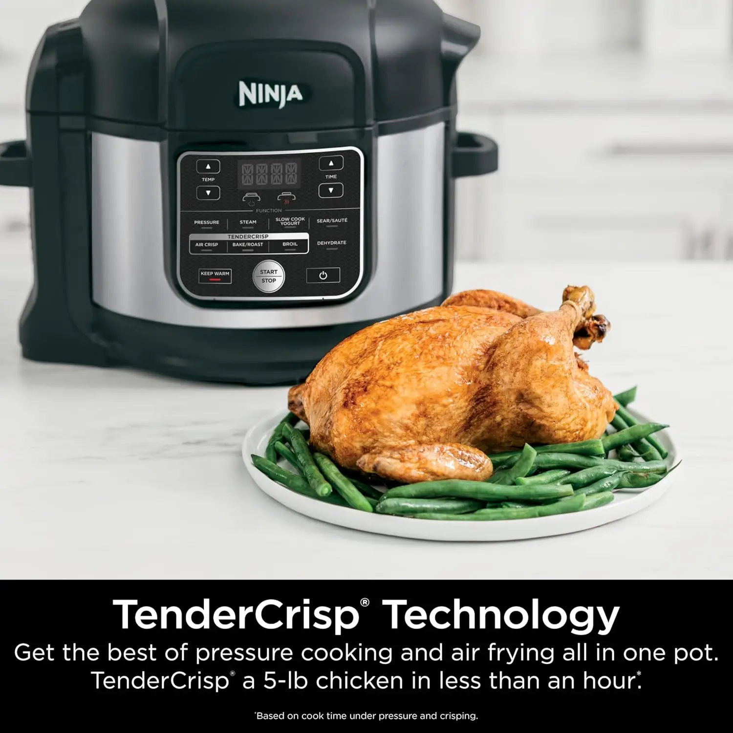 Foodi 10-in-1 6.5-Quart PRO Pressure Cooker OS300 with Air Fry, TenderCrisp Technology, Slow Cook, Steam, Sous Vide, and More -