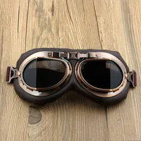 Retro Motorcycle Goggles Glasses Vintage Moto Classic Goggles for Harley Pilot Steampunk ATV Bike Copper Helmet