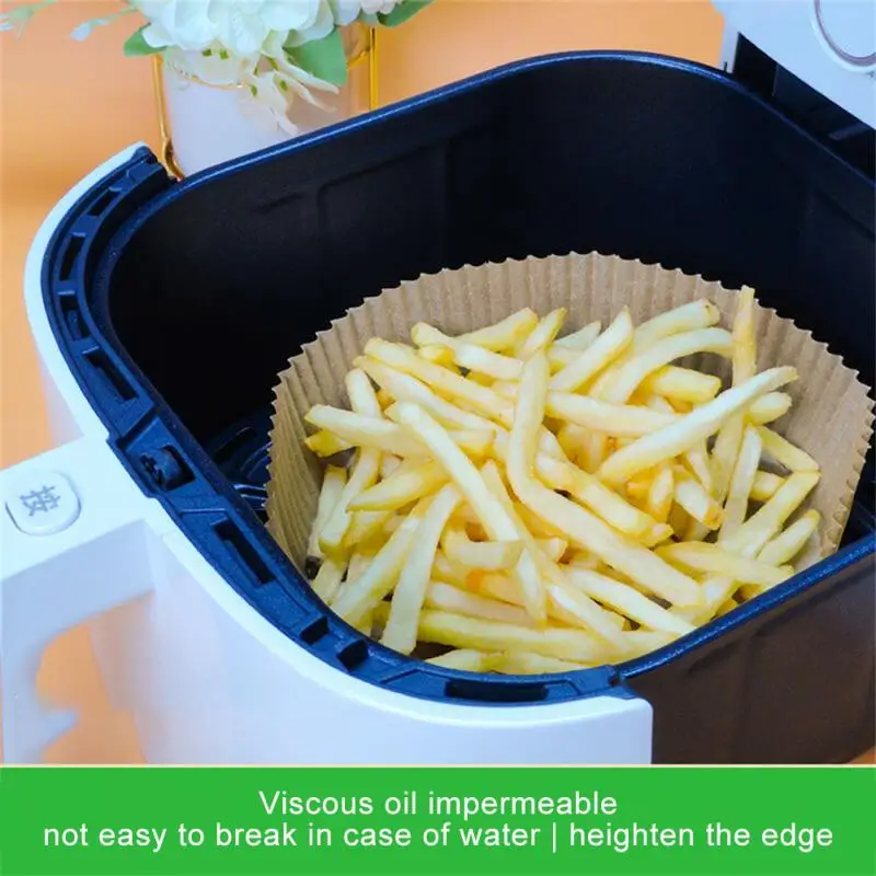 30/50PCS Paper Tray for Air Fryer Baking Silicone Oil Paper Tray Food