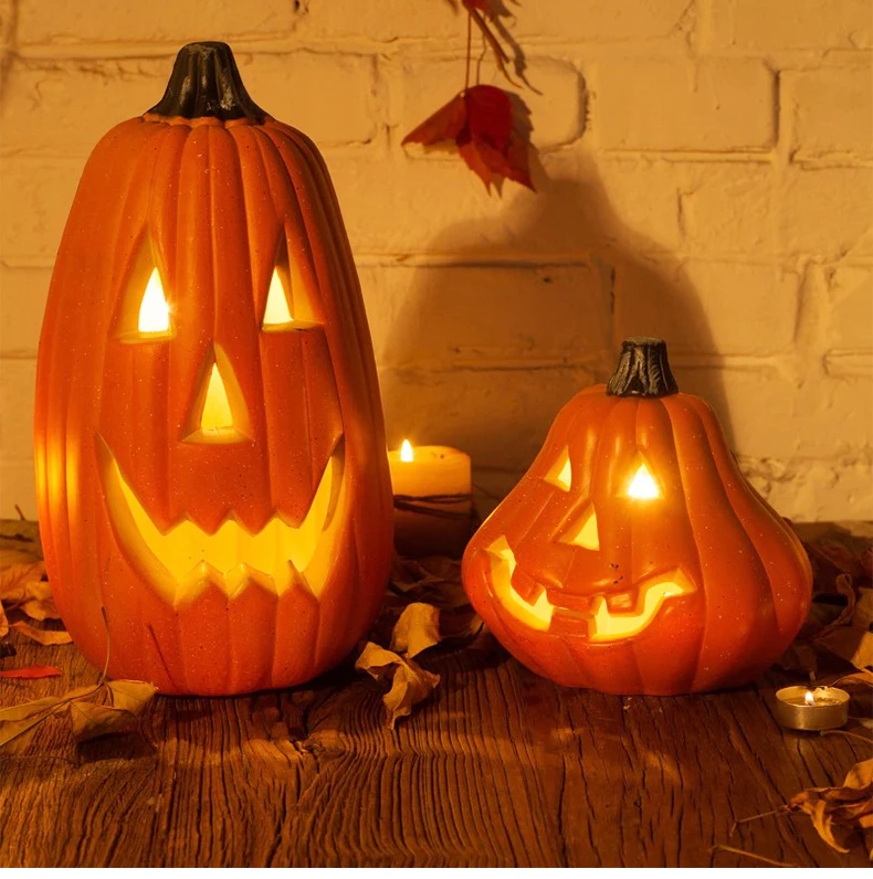 Description Picture 4 of itemHalloween Pumpkin Led Lamp Creative Lantern Decoration Flashing Ghost Festival Glowing Shopping Park Indoor Garden Decorat Props
