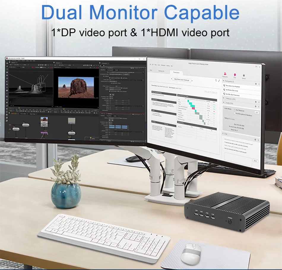 Experience Effortless Performance: Fanless Windows 11 Mini PC with Core i7 1165G7, 10710U, 10510U, 8565U, Dual DDR4, M.2 NVMe, 4K HD DP, WIFI - Ideal for Office and Business Desktop Computing. Description Image.This Product Can Be Found With The Tag Names Barebone Mini PC, Computer Office, Mini