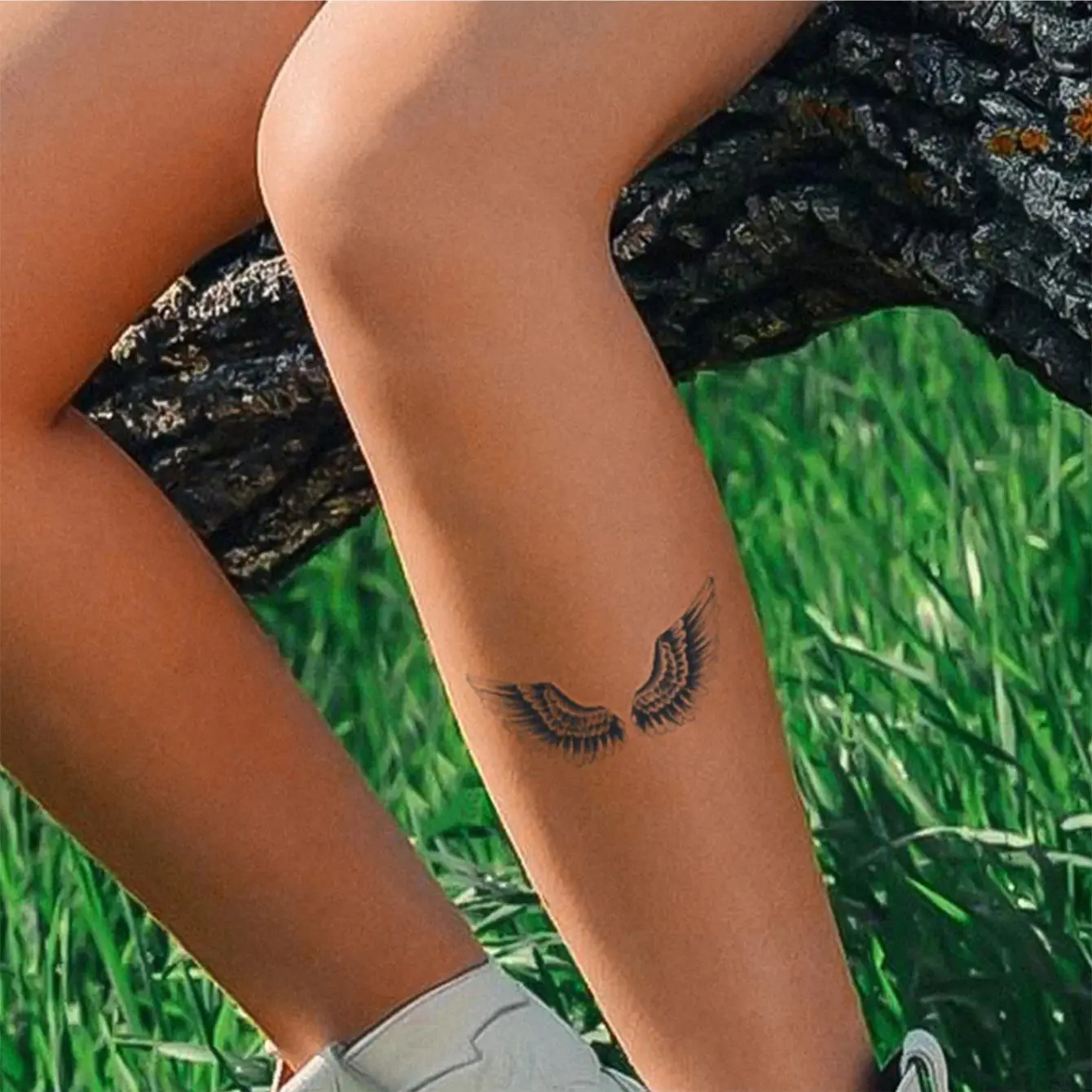 TATTOO 1PC Neck Wing autoadesivo del tatuaggio temporaneo uomo