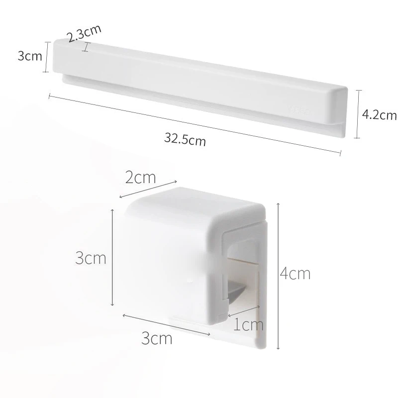 Wall Mount Long and Short Toothpaste Holder Multifunctional Space-Saving Bathroom Facial Cleanser Toothpaste Storage Rack