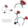 2 PCS Hair Accessories for Girls Ribbons Cupid Headband Costume Heart Hairband Shape Attractive 4
