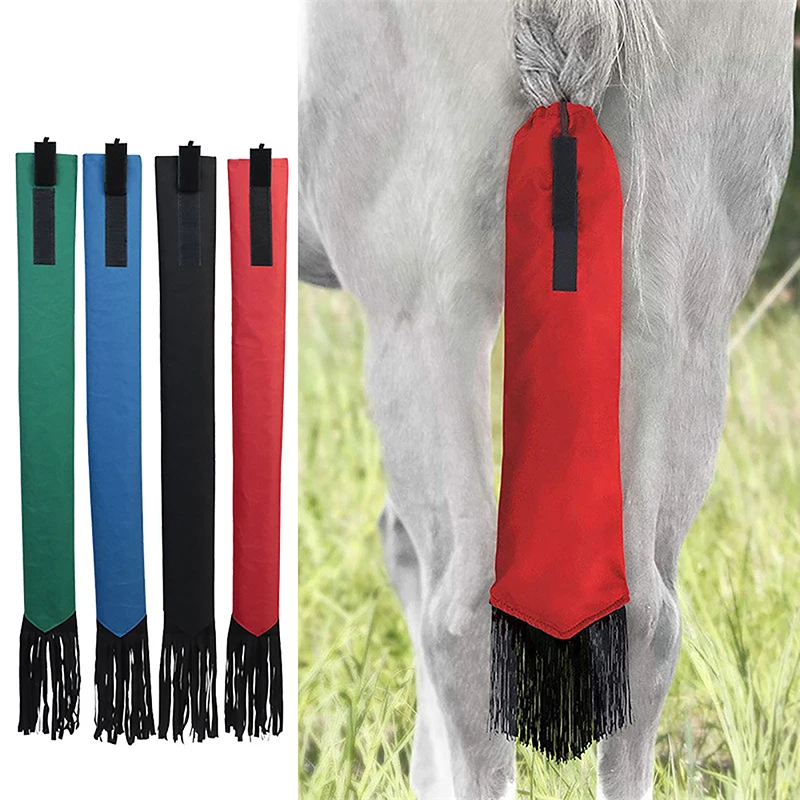 Horse Tail Bag Anti-dirty Braided Tail Cover Protector Waterproof Horsetail Protection Bags With Fringe Horse Grooming Supplies