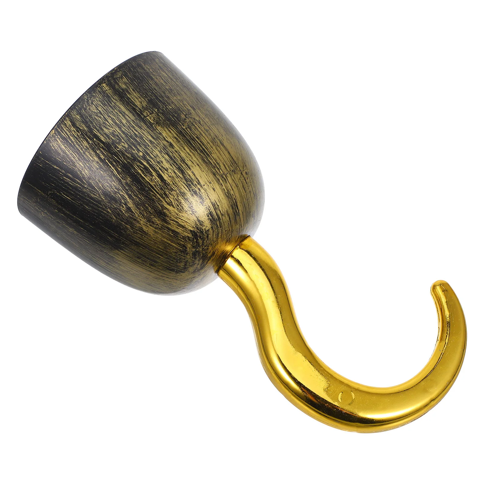 Party Photo Props Halloween Decoration Props Golden Pirate Hook Cosplay Toys Halloween Adornments Hand Hooks Plastic Party Decorations Decorative Accessory