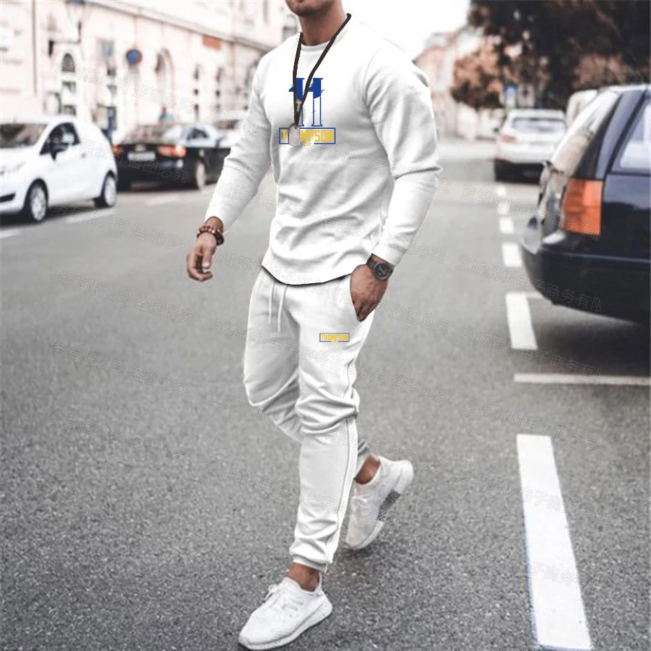 Golden State Warriors Jersey Long Sleeve Tracksuit Trousers + T-Shirt  Spring Autumn 3D Print Curry 30#джерси баскетбольное