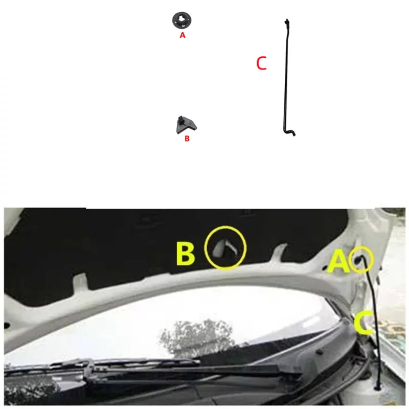 

Car Cover Support Rod Plastic Clip Base For Geely Panda LC GC2 GC3