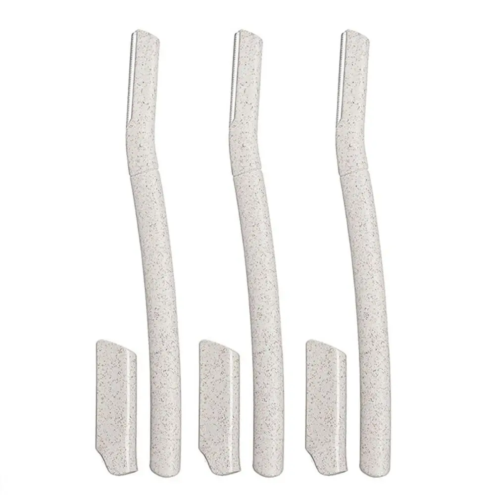 3/6/9PCS Wheat Straw Dermaplaning Blade Biodegradable Eco-friendly Facial Hair Razor Stainless Steels Eyebrow Shaper Women