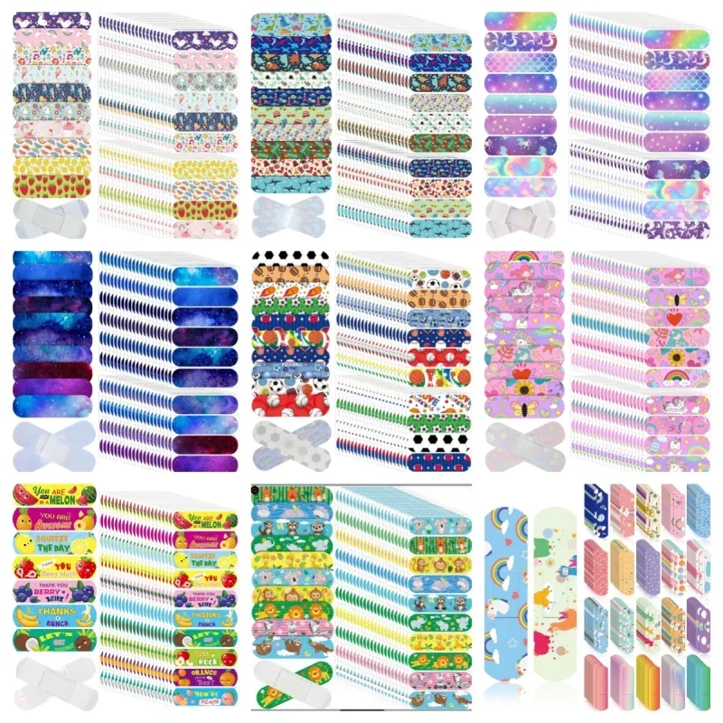 10Pcs/lot Christmas Baby Cartoon Band Aid Mermaid Horse Wound Plasters for Kids Children Girls Dressing Patch Adhesive Bandages