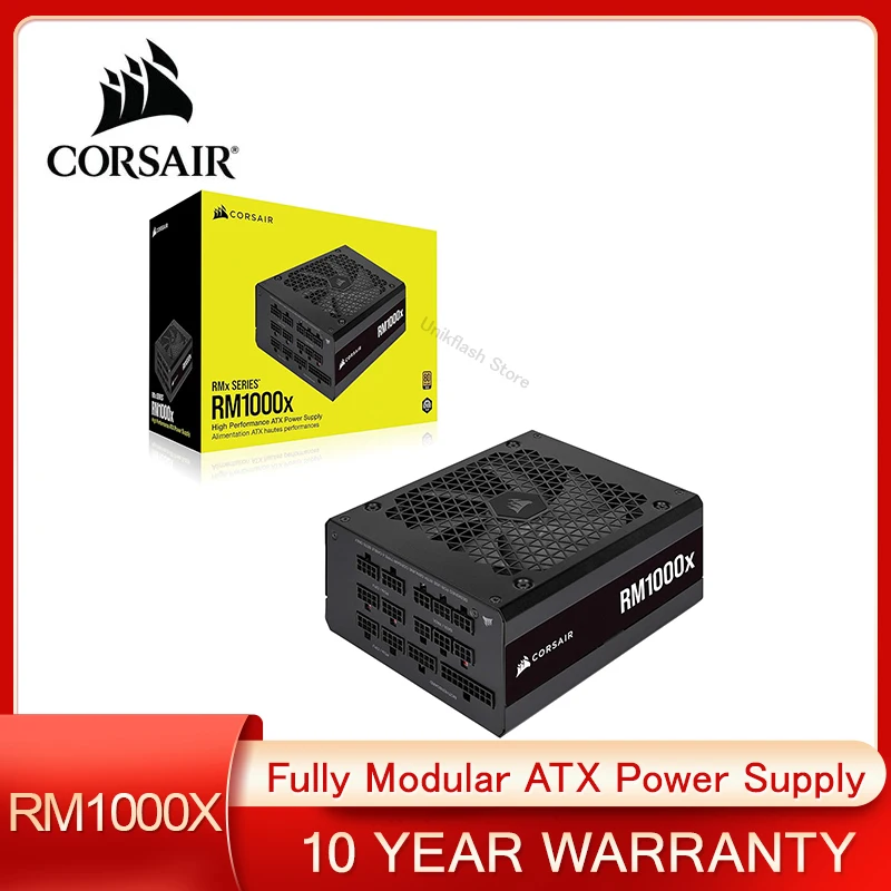 Corsair RM1000x Alimentation PC (Modulaire Complet, 80 PLUS Gold
