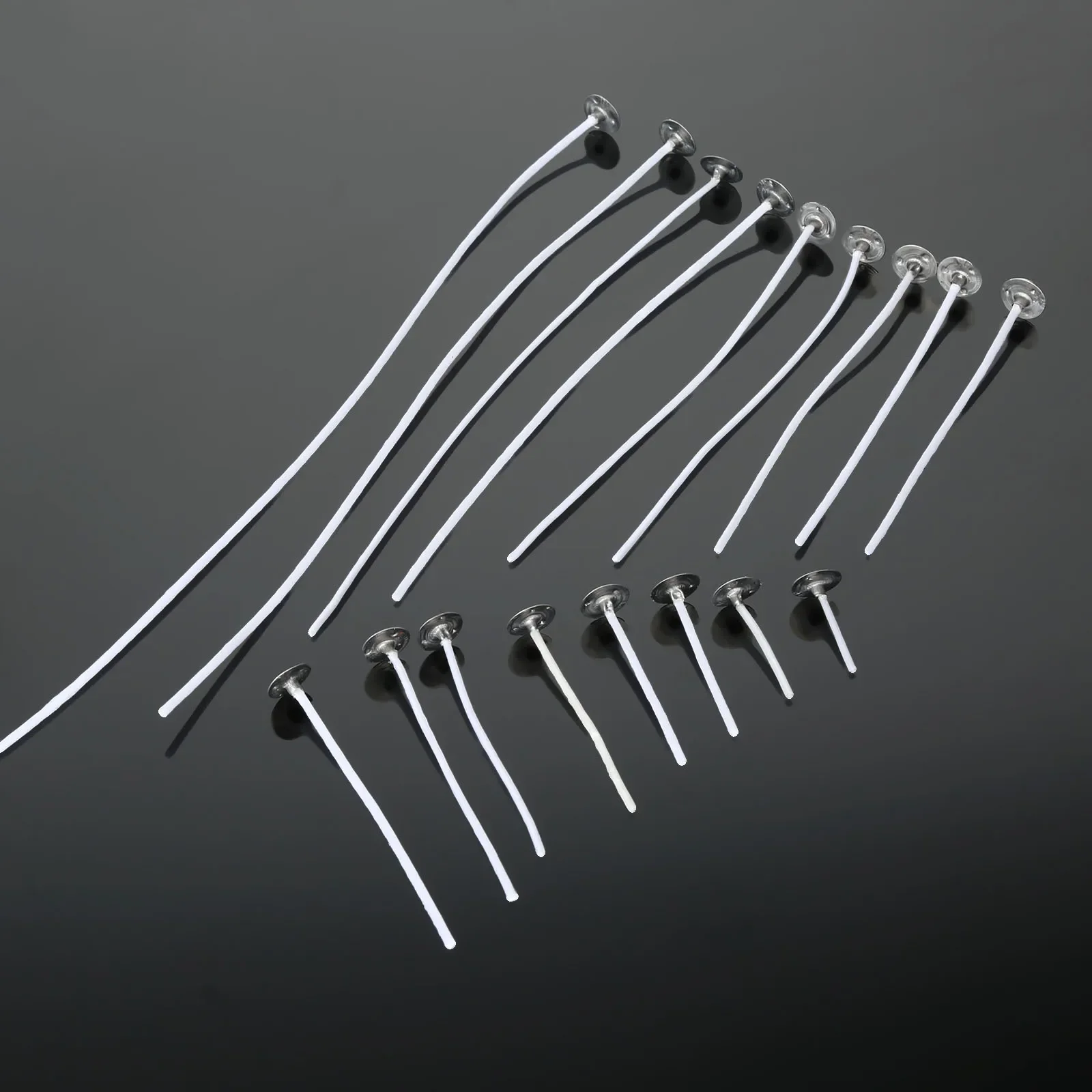 100Pcs Diameter-2mm Length 2.5-30cm Candle Wicks Cotton Core Pre Waxed Sustainers Candle DIY Making 17 Sizes Choose
