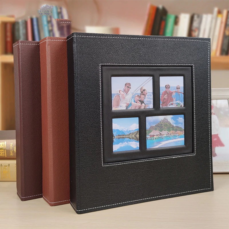 

Creative 6-Inch Insert Albums Leather Cover Large-Capacity 60 sheets Photo Albums For Gifts Wedding Family Gathering Collections