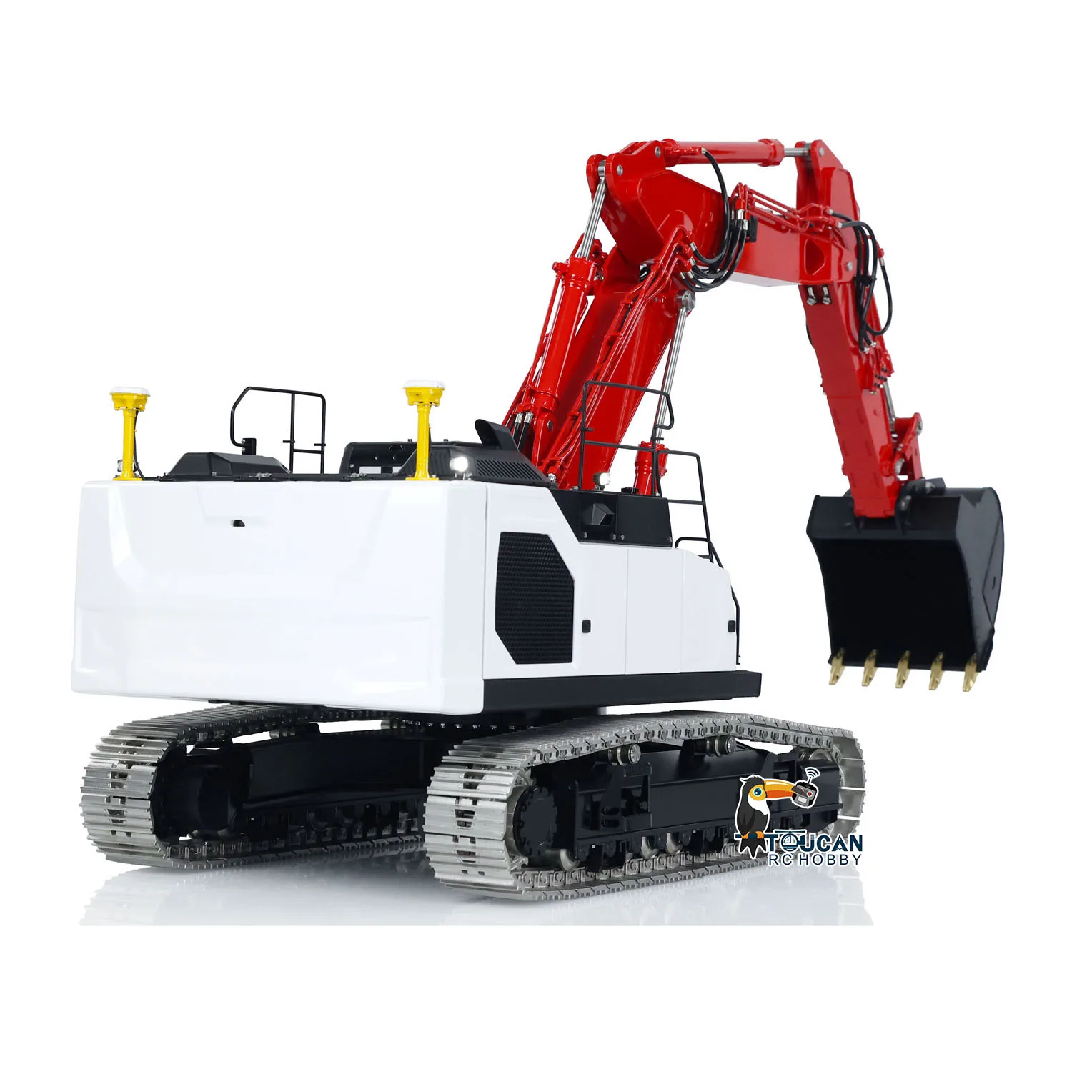 LESU LR945 Metal 1/14 Hydraulic RC Excavator AOUE 945 Painted Assembled 3 Arms Light System Servo Motor RC Diggers Toys Model 4