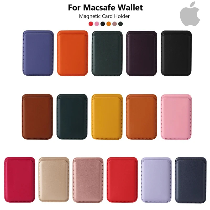 Magnetic Wallet Card Holder Macsafe Case for Magsafe iPhone 15 13 14 Pro Max Plus 12 Mini 11 IPhone14 Mac Safe Back Cover