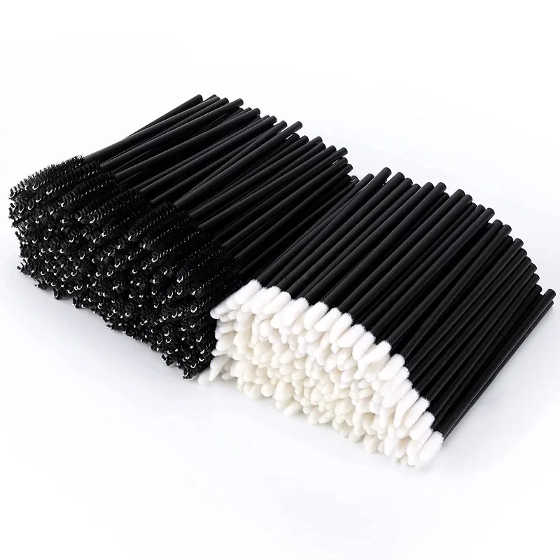 100pcs make up kit Mascara Wands Lip Brushes Disposable Eyelash Mascara Eyebrow Brushes Applicator Makeup Cosmetic Brush 5